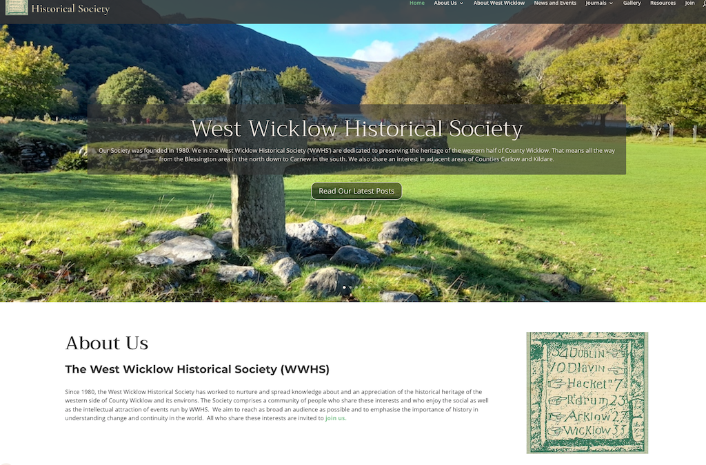 West Wicklow Historical Society home page